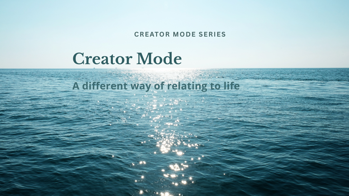 Calm ocean horizon with soft sunlight reflecting on water, representing presence, clarity, and inner awareness.
